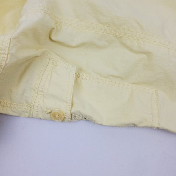 Chicos Womens Poplin Cargo Crops Pants Yellow Chicos Size 1.5=M/L US 10 34X21 - Picture 7 of 8